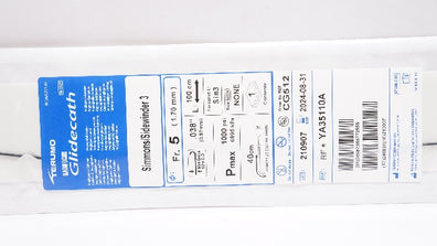 Terumo YA35110A Radifocus Glidecath Simmons/ Sidewinder3, 5Fr x 0.038in.